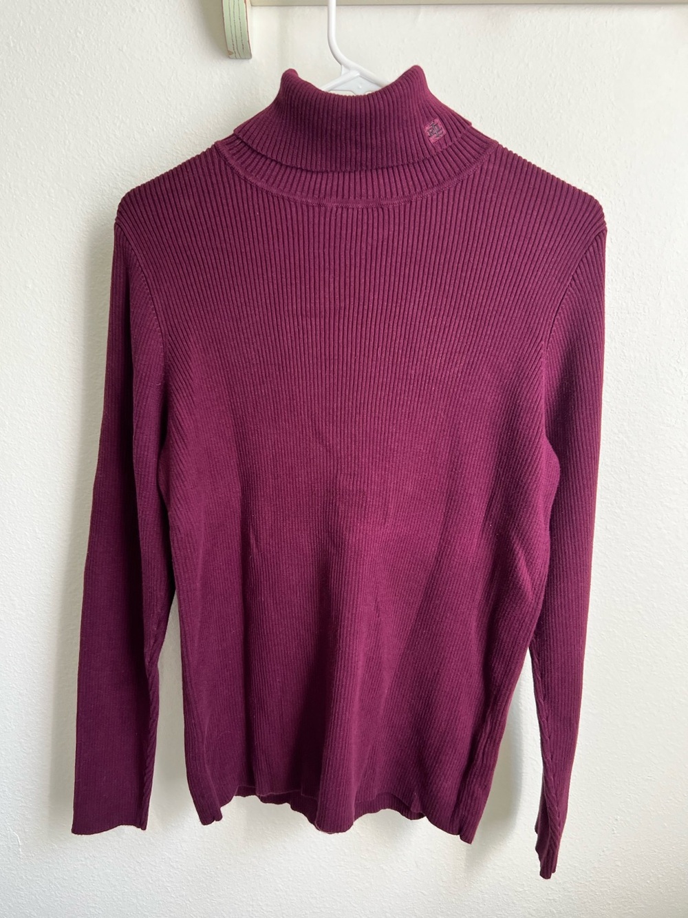 Ralph Lauren Plum Ribbed Turtleneck Sweater - Picture 2 of 6